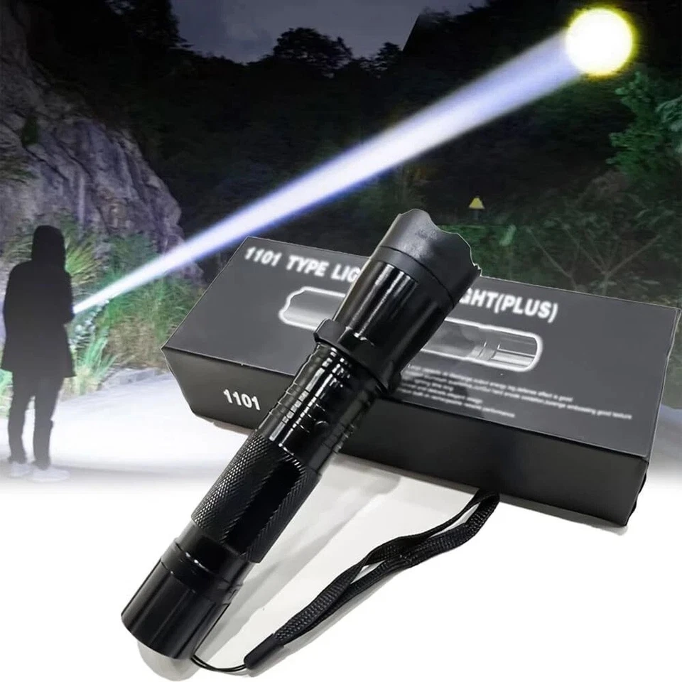 Portable Super Bright Tactical LED Flashlight Rechargeable Work Light - Image 2 of 4