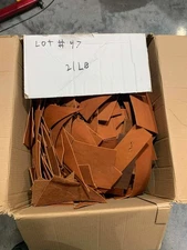 Genuine Leather Scrap, Remnants 21 lbs (lot 47)