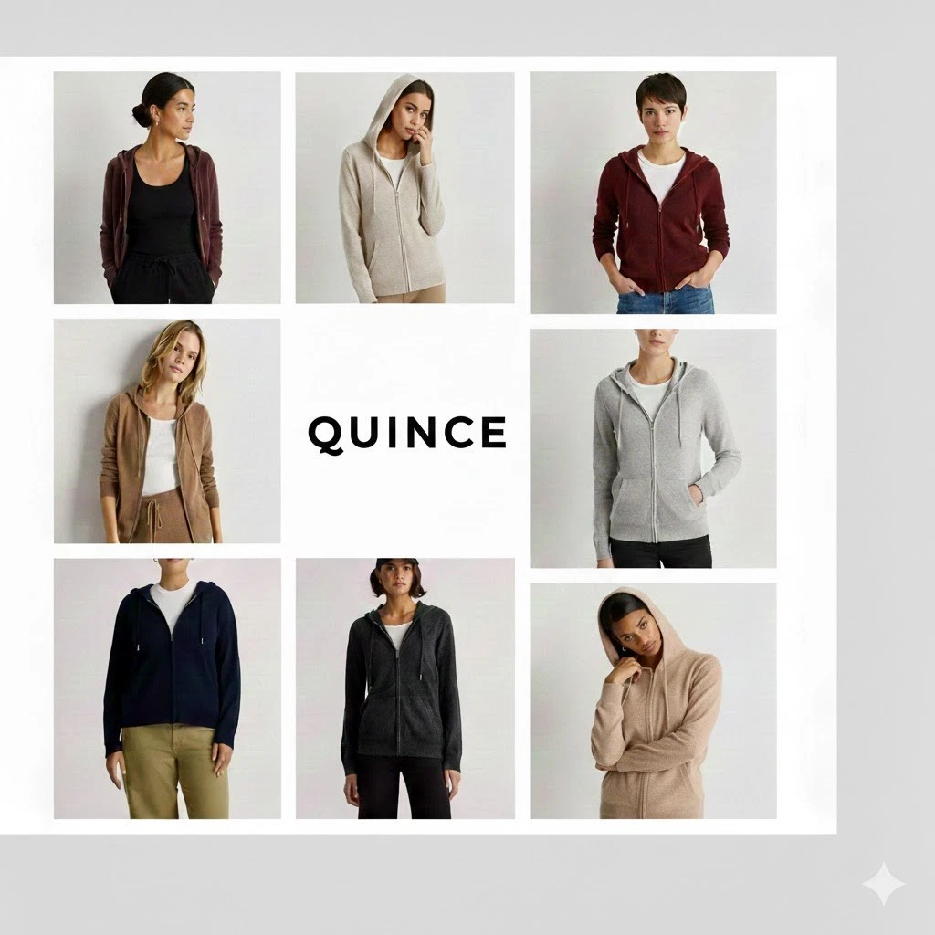 NWT Quince Mongolian Cashmere Full-Zip Hoodie Sweater
Opens in a new window or tab