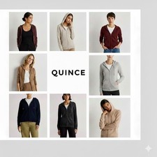 NWT Quince Mongolian Cashmere Full-Zip Hoodie Sweater