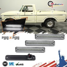 4X Luces LED laterales blancas transparentes para camioneta Ford serie F F F150 Bronco 73-79