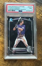 2025 Bowman Chrome Sapphire Black #BCP75 Charlie Condon 1/10 RC PSA 9 #S5685