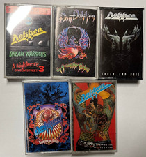Lot Of 5 Dokken Cassettes, Used, Tooth And Nail, Back for the Attack, Beast From