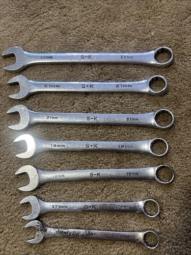 SK USA 3/8" X 7/16" Open End Flare Nut Wrench – F1214 SAE 6-Point (Very Good Used)