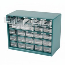 Drawer Parts Storage Box Home Garage Tool Box Screws Craft Cabinet Green