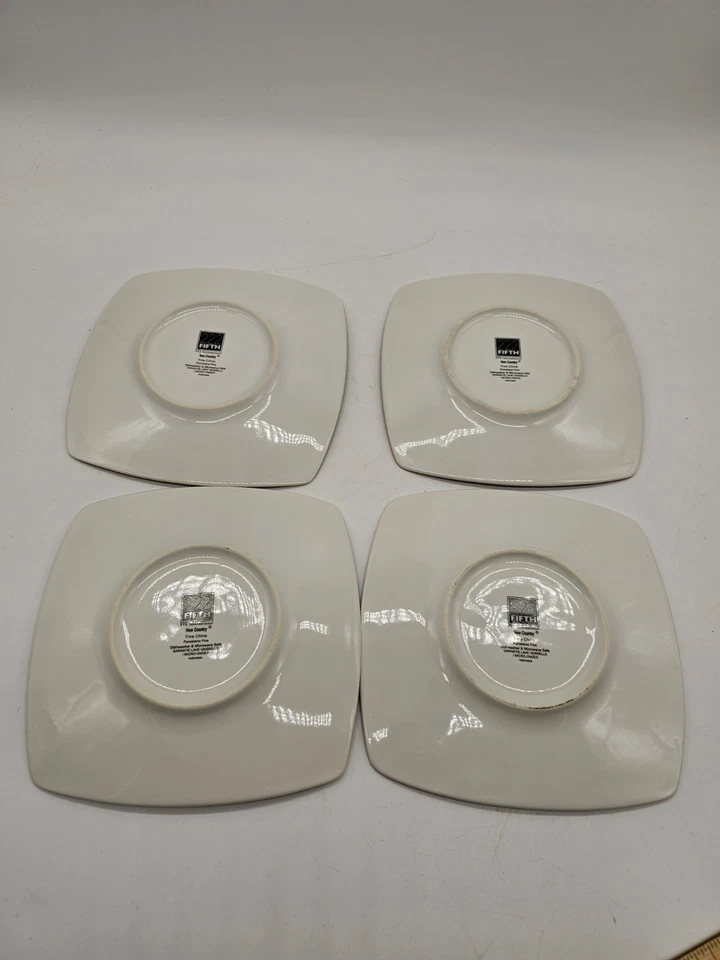 222 Fifth New Country Red With White Polka 5.75" Dishes Lot Of 4 Boho Farmhouse  - Image 3 of 4