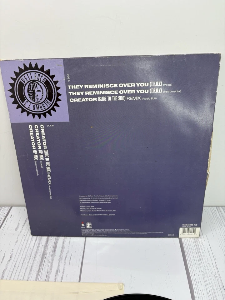 Pete Rock & C.L. Smooth: They Reminisce Over You 1992 SINGLE 0-66445 Vinyl LP Foto 2 de 4