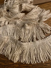 BTY ~ Vintage  Custom 2 1/4” Delicate Champagne Gold Looped Brush  fringe