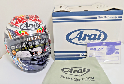 Arai RX-7X NAKAGAMI GP2 サイズL＋SENA50R Arai Full face helmet RX-7X NAKAGAMI GP2 Corsair-X RX-7V SNELL
