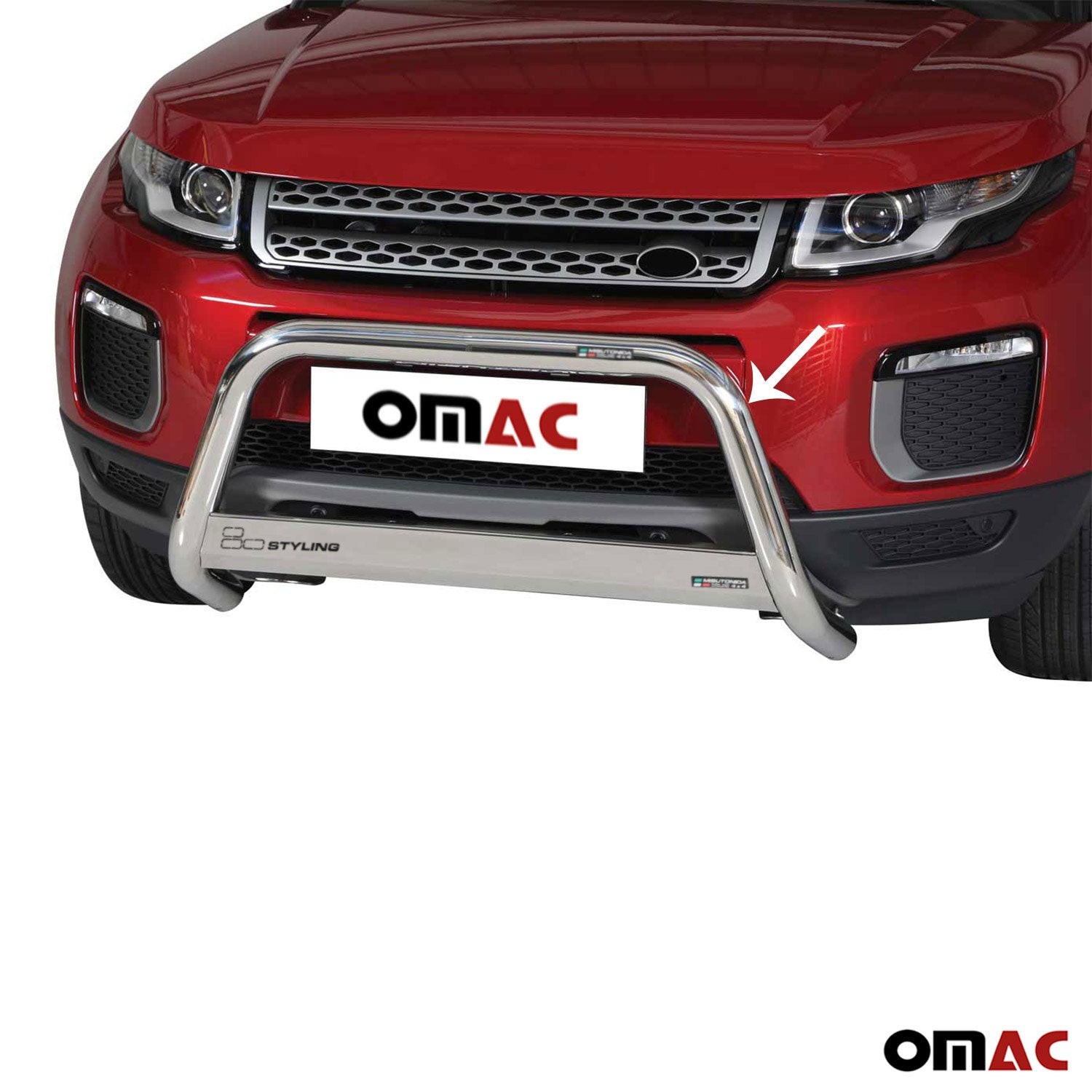 Pare-buffle Range Rover Evoque acier haut de gamme 63 mm gris - 4
