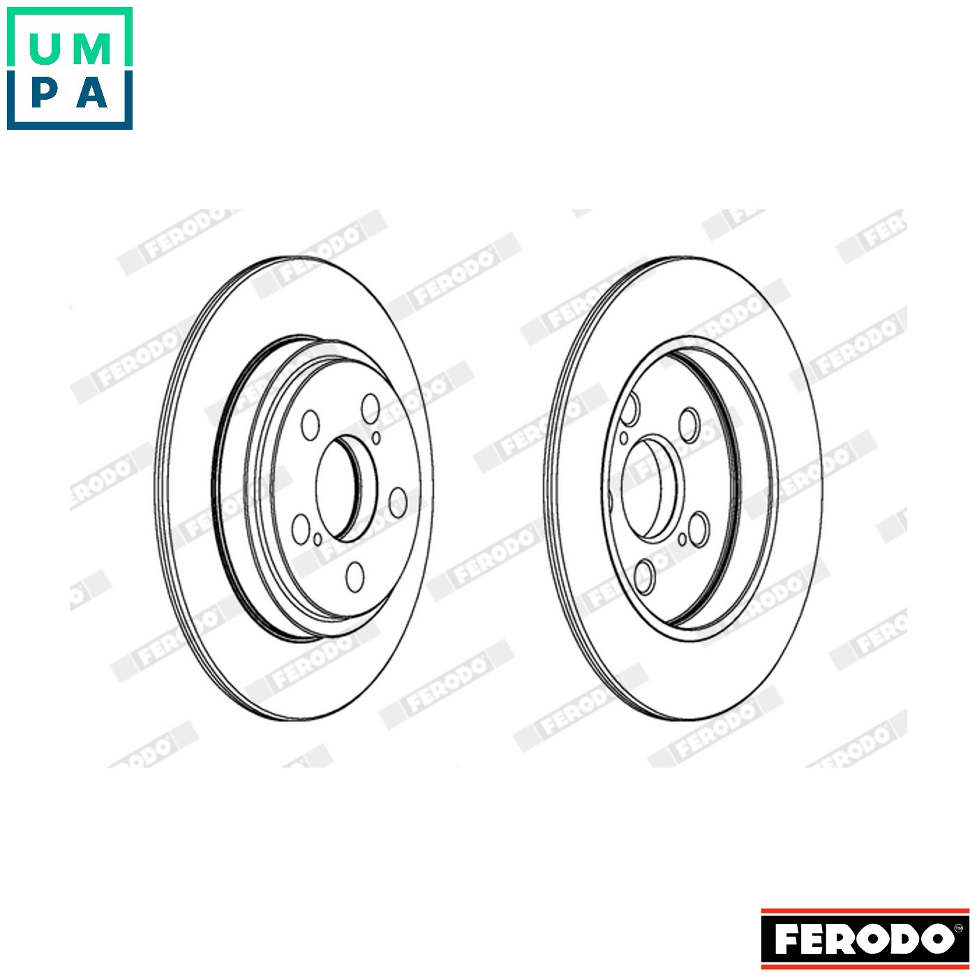 2x BRAKE DISC DDF1866 FOR TOYOTA 1NR-FE 1.3L 1ND-TV 1.4L 4cyl URBAN CRUISER