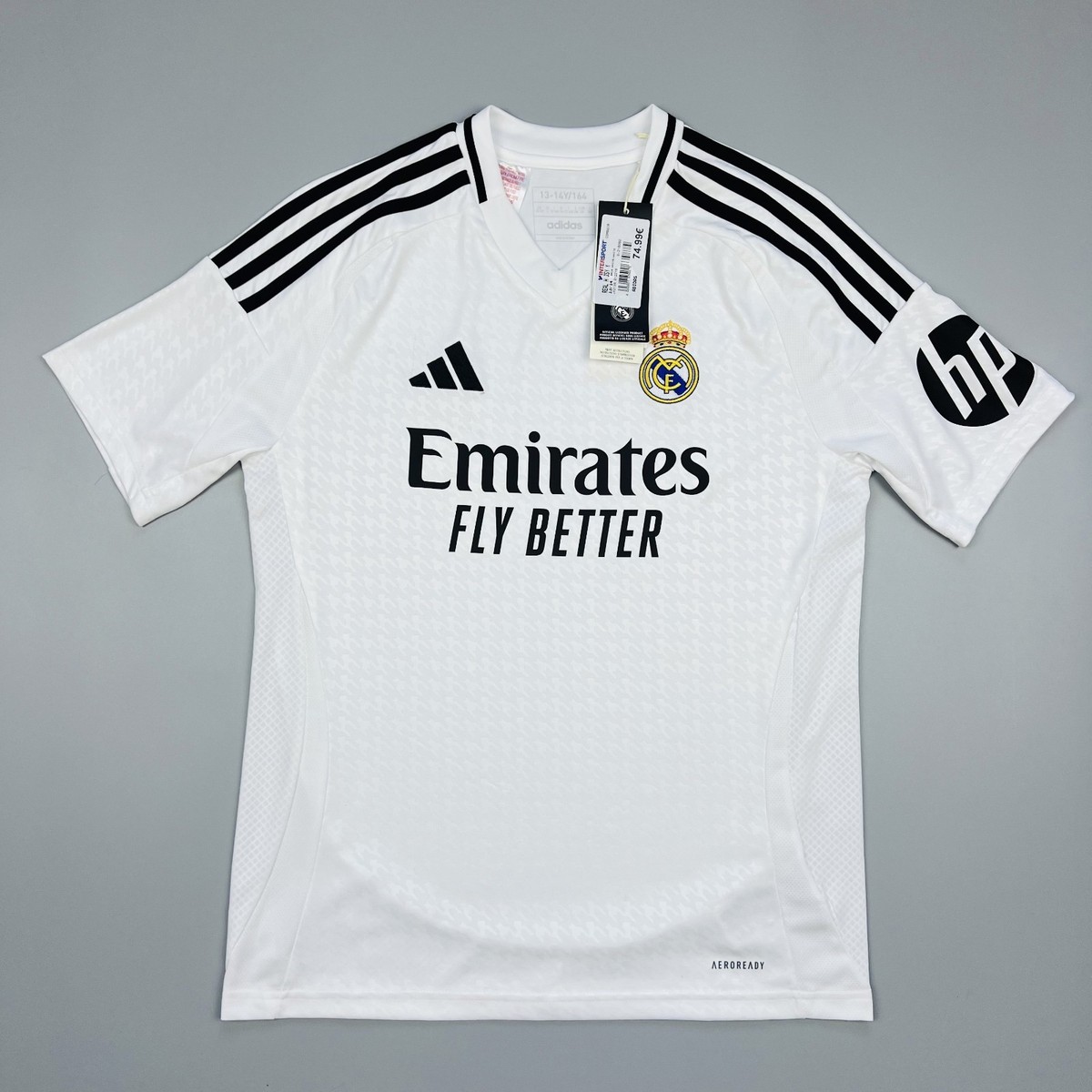 Real Madrid Jersey 2024-25 Home Soccer Shirt Adidas Youth Size L