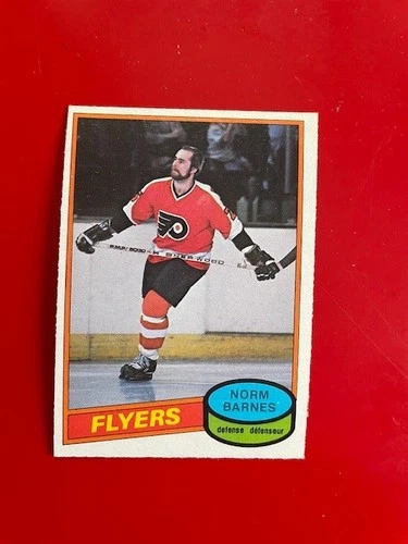 1980-81 O-Pee-Chee set break OPC #308 Norm Barnes RC - Philadelphia Flyers NRMT