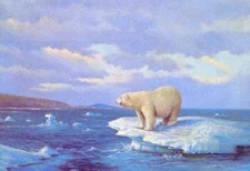 Owen Gromme Polar Bear - Hudson Bay - Wildlife Artist's Proof on Paper