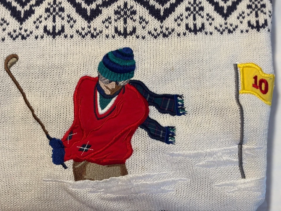 Suéter de golf par cuatro vintage de los años 90 para hombre, talla grande Foto 4 de 4