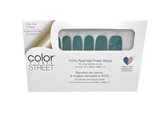 New Sealed Color Street Nail Polish Strips 16 Count Holy Teal-edo USA