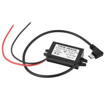 YIPIN HEXHA DC 24V/12V to 5V USB Type-C Right Angle Step Down Converter Black 