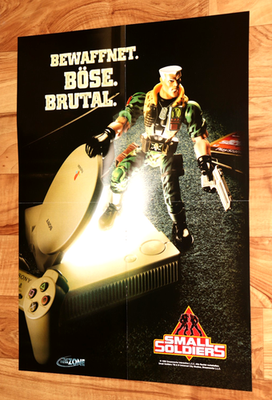 1998 Crash Bandicoot Warped 3 / Small Soldiers Rare Vintage Poster