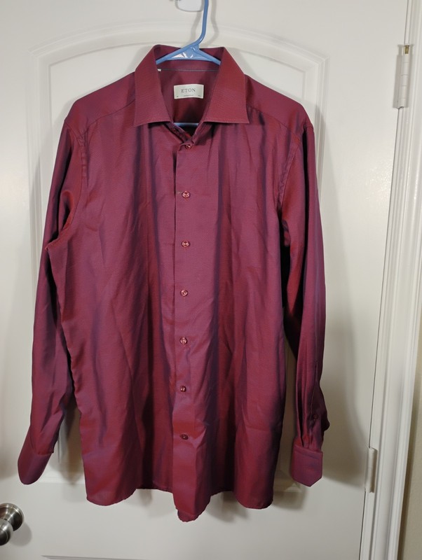 ETON CONTEMPORARY SHIRT LONG SLEEVE BUTTON UP MEN SZ 44