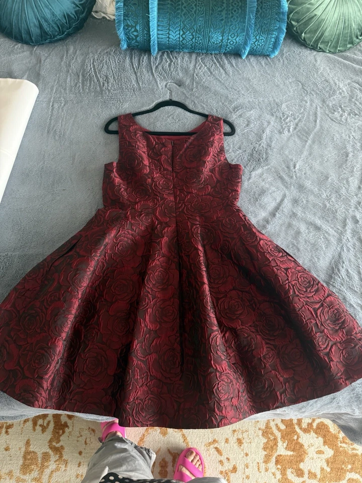 Vestido Halston Heritage Cuello Alto Estructurado Azul Cóctel Formal Talla 14 Nuevo con Etiquetas Foto 4 de 4