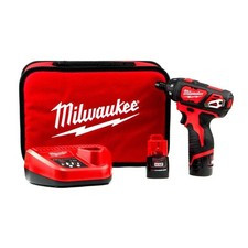 Milwaukee M12SET1D-152B 12V Sub Compact Screwdriver Kit 2 x 1.5Ah Battery Set