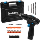 BRAND NEW, BROOKSTONE 12 VOLT CORDLESS POWER DRILL WITH 24 BIT ATTACHMENTS