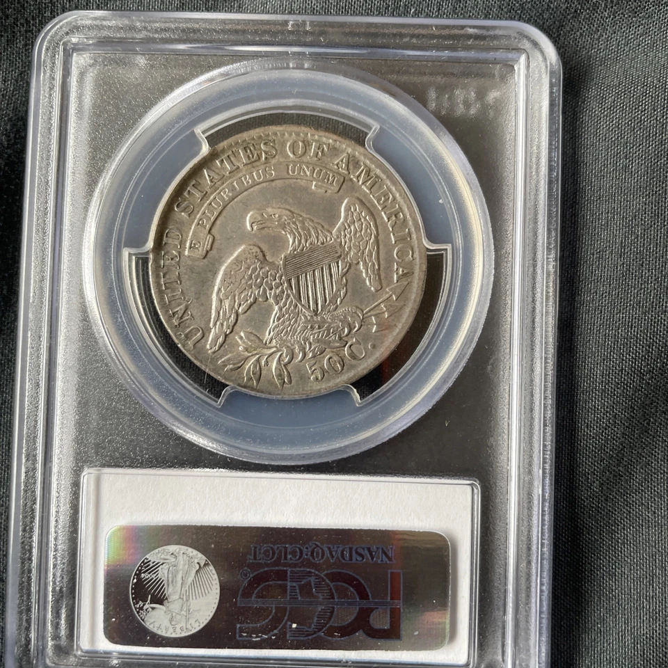 1834 Capped Bust Silver Half Dollar 50C Lg Dt Lg Lett PCGS CAC XF45          - Image 4 of 4