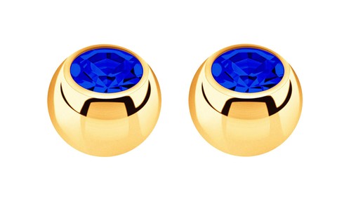Set 2 Piercing Gioielli Vite Palle Placcato Oro IN 1,6x5mm con Zirconia Crystal - Foto 5 di 36