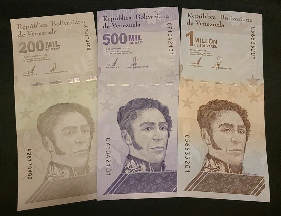 Venezuela Juego Completo 2 - 100.000 Bolívares, 2-500 Soberanos más 6 Nuevos -27 Piezas Foto 4 de 4