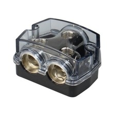 1X0 Gauge In 2X0 Gauge Out Car Power/Ground Distribution Block Black PD-05B-0GA