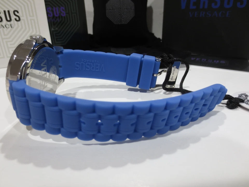 Versus by Versace女式SGM040013东京蓝色表盘橡胶夜光手表 — 第 4/4 张图片