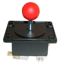 HAPP 4 way Red Ball Arcade Game Joystick Ball Ms PacMan Galaga Multicade Reunion