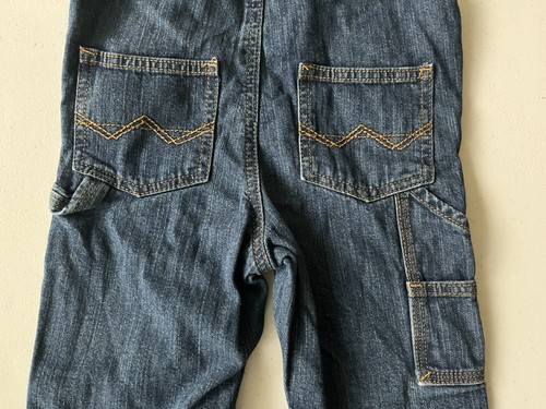 Vintage Wrangler Kid's Blue Denim Bib Overalls With Pockets Toddler Size 4T - Picture 5 of 6