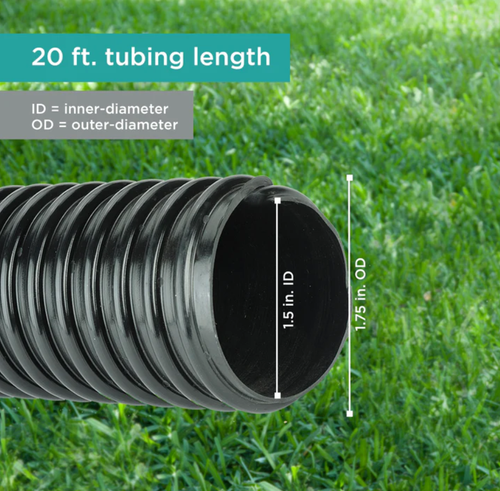 TotalPond 1.5" Inner Diameter x 20' Coil Corrugated Tubing 34122 Black - Picture 2 of 5