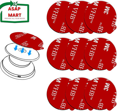 9 Pack Sticky Adhesive Replacement for Socket Mount Base, Pop-Tech VHB 3M Sticke