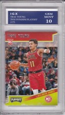 TRAE YOUNG ROOKIE CARD 2018 Playoff Basketball RC GEM MINT 10 Atlanta Hawks!