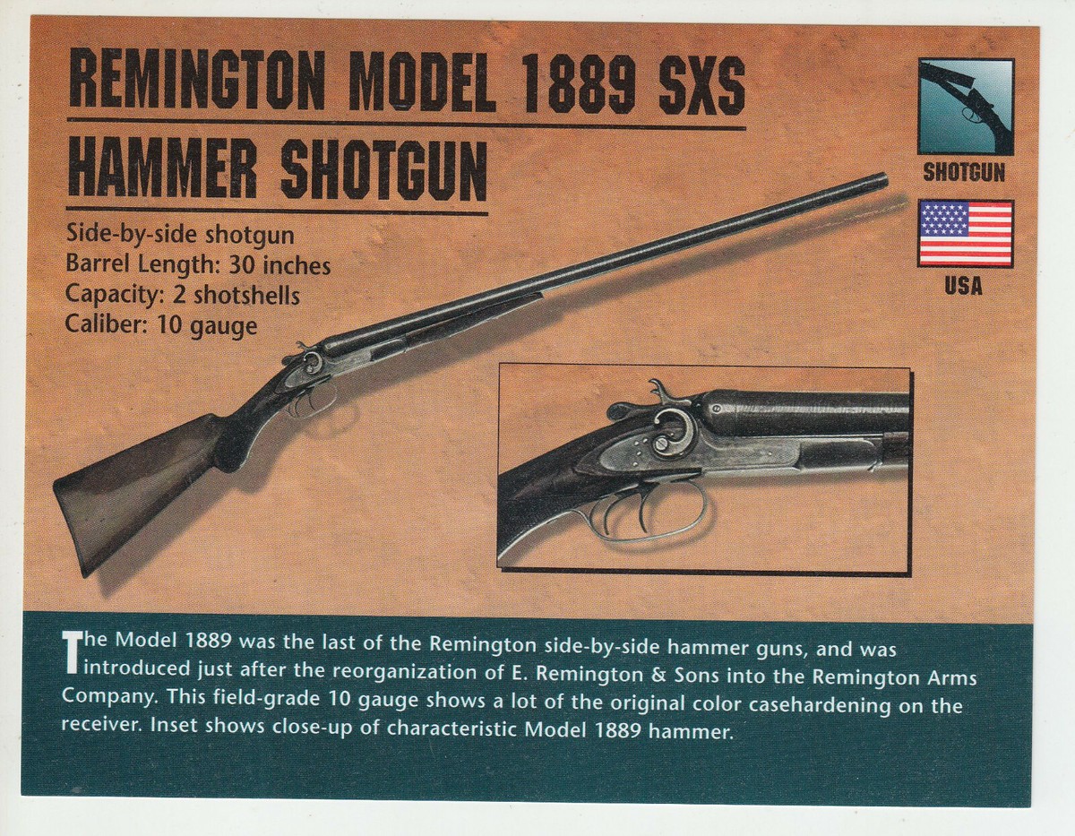 REMINGTON MODEL 1889 SXS HAMMER SHOTGUN Atlas Classic Firearms Gun