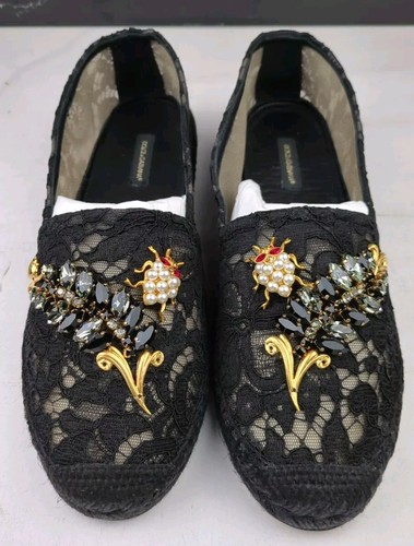 Dolce Gabbana Damen Espadrilles mit Kordelspitze und Kristallverzierung Gr. 40 - Bild 9 von 15