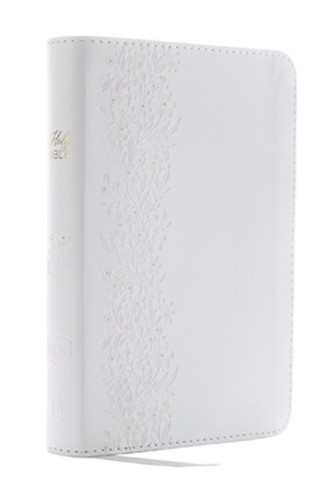 NKJV, Brautbibel, lederweich, weiß, rote Buchstabenausgabe, Komfortdruck (Leat