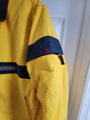 廃盤新品未使用Abercrombie & Fitch YELLOW Vintage Reversible Yellow & Blue Men's Abercrombie & Fitch Coat