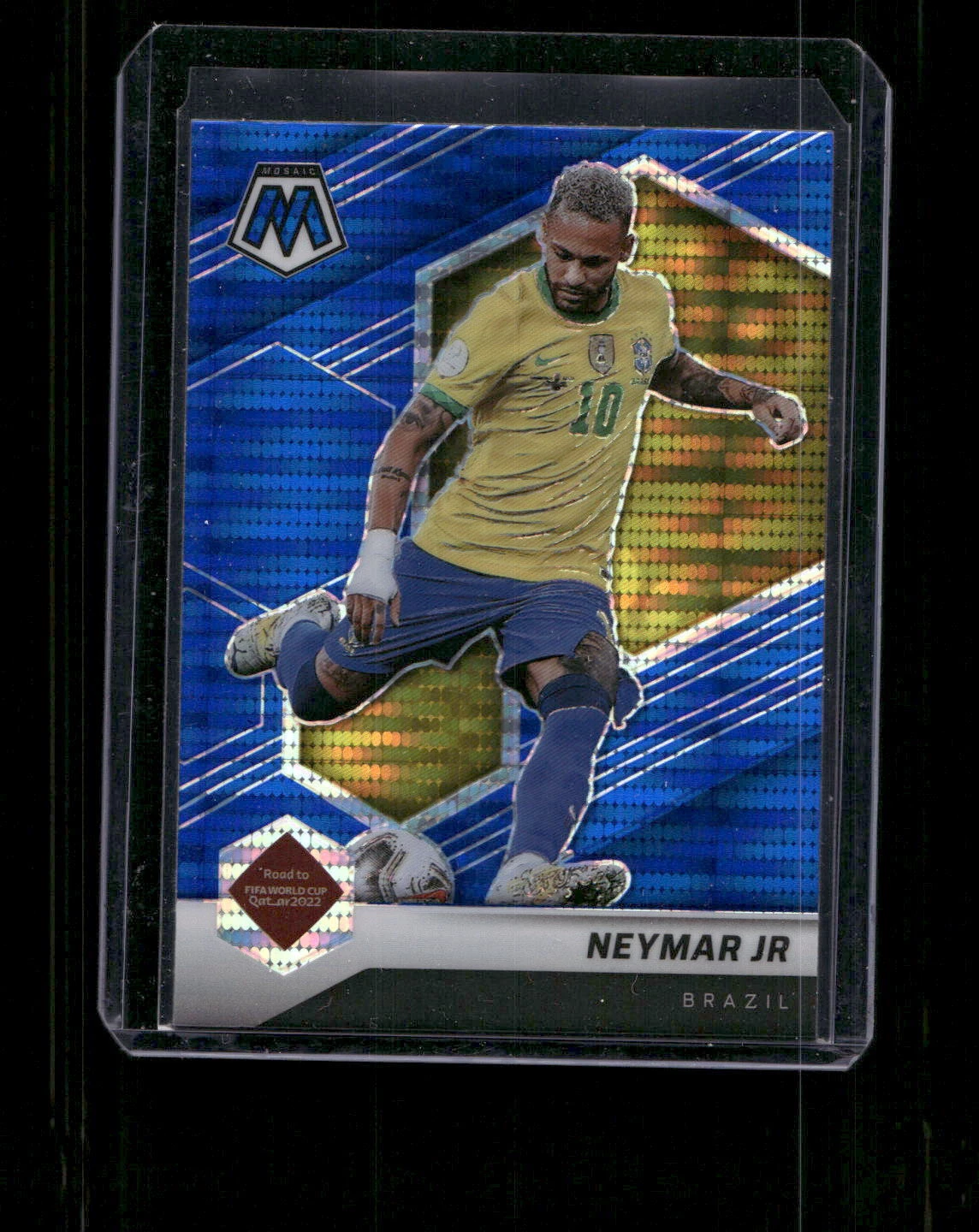 2021-22 Panini Mosaic Road to FIFA World Cup #158 Neymar Jr Blue Pulsar