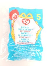 1999 McDonald's Teenie Beanie Babies 5 "Rocket The Blue Jay" - New In Package