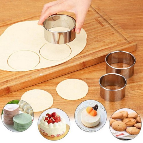 3Pcs/Set Stainless Steel Round Dumplings Cutter Molds Round Cookie