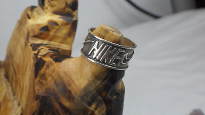 Vintage Sterling Silver 925 Ring Nike Wide Band Logo | eBay