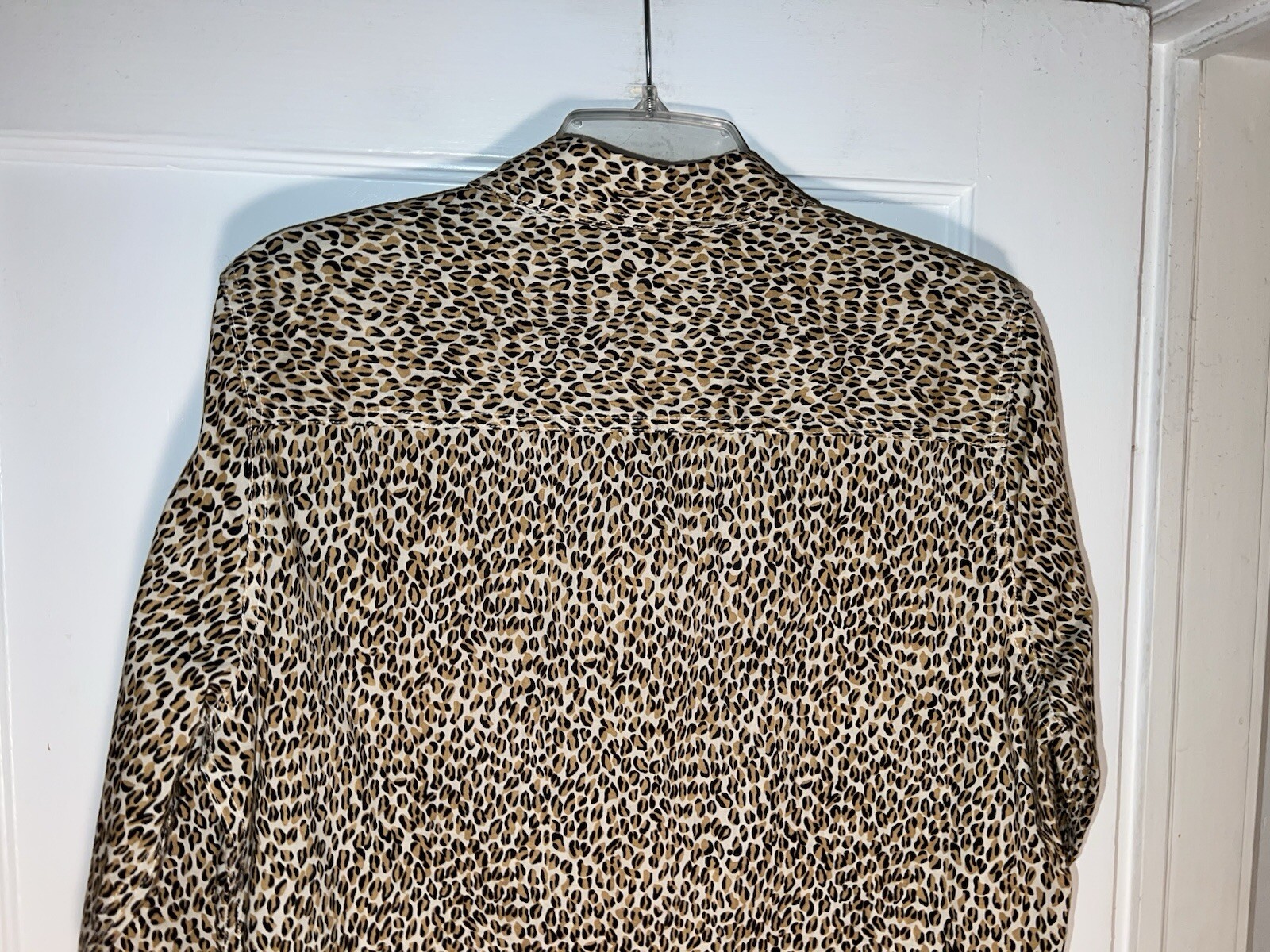 J. McLaughlin Leopard Button Down Shirt Cotton Br… - image 7