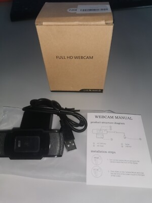 Webcam USB 2.0, FULL HD, Vista, Win 7 + 8 + 10
