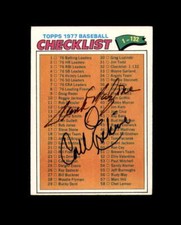 Carl Erskine Frank Malzone Signed Original 1977 Topps Checklist Autograph