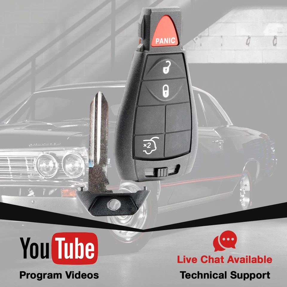 2 Keyless Entry Remote Car Key Fob for 2008 2009 2010 Jeep Commander IYZ-C01C Foto 3 de 4