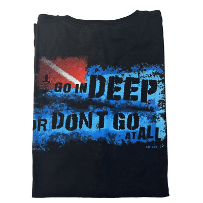 Amphibious Outfitters Men's T-Shirt XL Go in Deep Vintage Short Sleeve Black