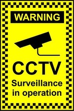 Image of CCTV Surveillance In Operation Safety Sign